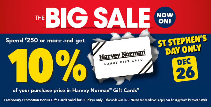 Spend €250 or more and get 10% of your purchase price in Bonus Gift Cards