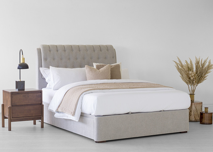 Image of a bed and bedding