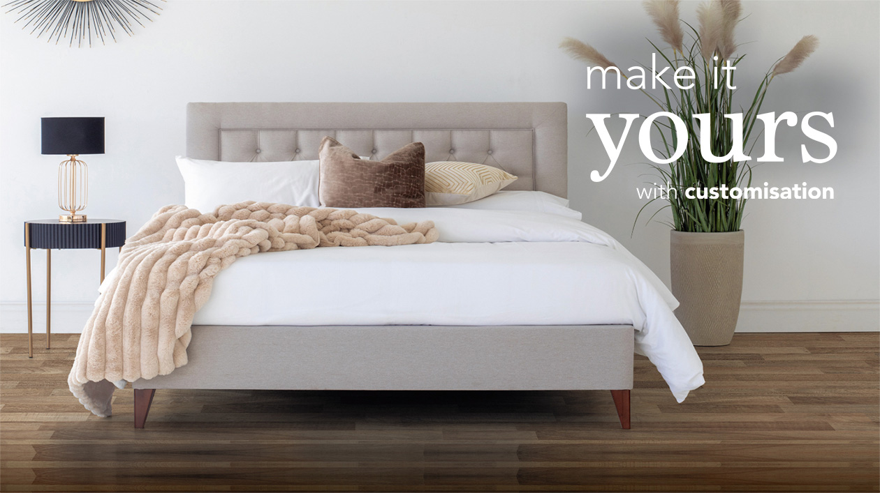 Make It Yours with Customisation. Image of bed.