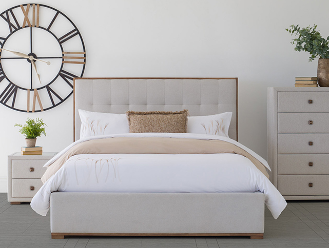 Image of a bed and bedding