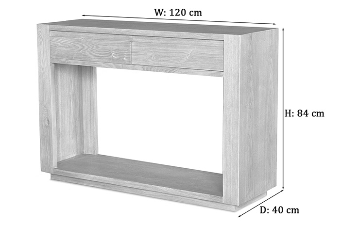 flavia console table dimensions