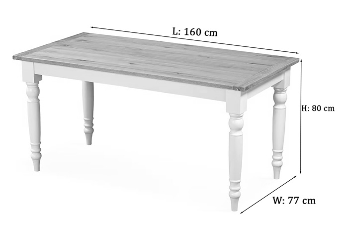 juliette dining table dimensions