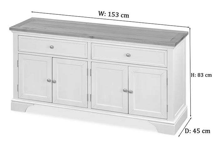 juliette sideboard dimensions