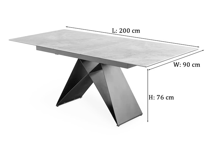 massimo dining table dimensions