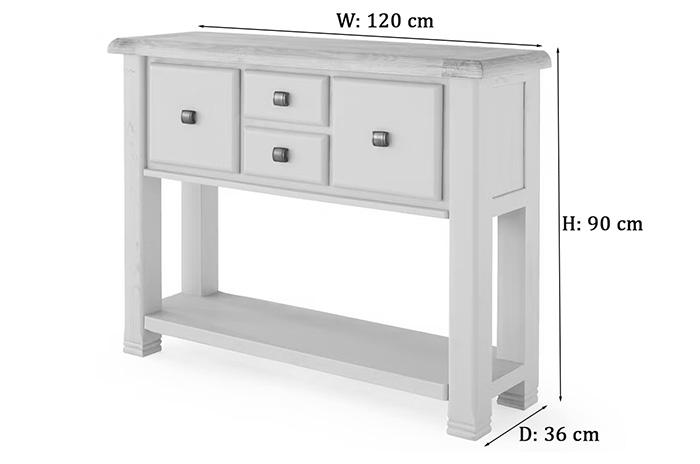 savannah console table dimensions