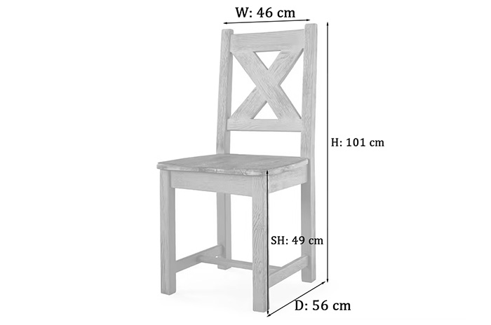 savannah cross dining chair dimensions