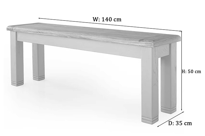 savannah dining bench dimensions