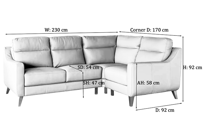 Borgo Corner Sofa Dimensions