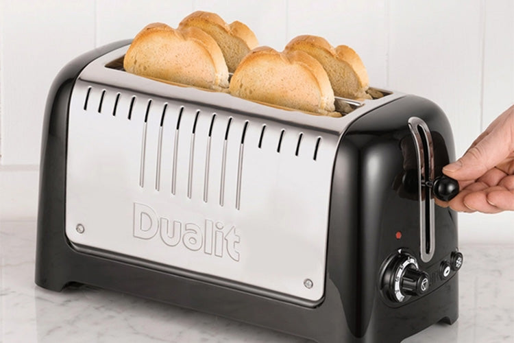 Dualit Long Slot Lite 4 Slice Toaster | 46025 | Gloss Black -Home Appliances 46025 3